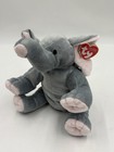 Ty Pluffies Winks Elephant Gray Pink Plush Stuffed Animal 2016 New With Tags 8   