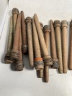 Wood Bobbins Quills Vintage Factory Reclaimed  8 3 4 And 7 3 8   Lot Of 30