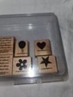 Stampin Up Wood Mounted Rubber Stamp Set Two Step Mini Messages