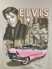 Elvis T Shirt Medium Graceland Memphis Pink Cadillac Tan Shirt 100  Cotton 