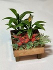 Vintage Mid Century Lundby Dollhouse Living Room Furniture Plant Table Wall Art