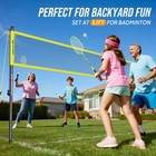 Badminton Volleyball Combo Set Portable Net Adjustable For Backyard Outdoor Play