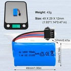 2 Pack 7 4v 700mah Li-ion Battery Sm-4p For Udi902 2 4g Rc Boat