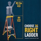Werner 4-ft 8 4-ft Reach Height Fiberglass 300 Lbs  Load Capacity Step Ladder