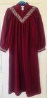 Vintage Vanity Fair Robe Sz S Burgundy Soft Zip Collar Housedress Housecoat