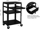 Heavy Duty Av Cart On Wheels Rolling Projector Cart With Pullout Keyboard Tray