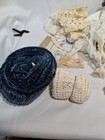 Huge Vintage Lot Of Assorted Lace And Trims  1 Lb 12oz  White Ivory Purple