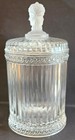 Metropolitan Museum Of Art 3 Faces Biscuit Jar  10x5  Very Heavy Glass