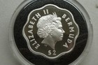 Bermuda Millennium Scallop Shaped Sterling Silver Proof  2 Coin 2000   Coa s