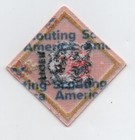 Tiger Cub Rank Patch  diamond  W  New  scouting America  Slogan Backing  Mint 