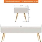 Fumahaus 44 75  White Pu Leather Ottoman Bench For Living Room-lightning Deals