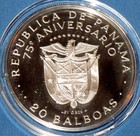 1978 Panama Sterling Silver Proof 20 Balboas  - Asw   3 8544