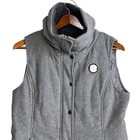 Noel Asmar Equestrian Vest Women   s Medium Gray Full Zip Horse Riding Snap Button