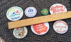 Lot Of 7 Pinbacks Buttons Smoking Stinks  Special Olympics  Rockport  Pizza 