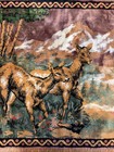 Vintage Deer Tapestry 37    X 18 3 4   