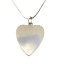 Oes Eastern Star Heart Necklace   Crea Sterling Silver Heart   22  Chain   Nos