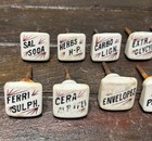 12 Antique Porcelain Apothecary Cabinet Drawer Pulls Knobs Pharmacy Hardware