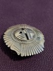 Vintage Eddy Chaco Navajo Sunface Dawa Native Belt Buckle Sterling Silver 27g 2 