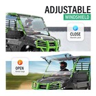 Flip Windshield Scratch Resistant For 2015  Kawasaki Mule Pro Fxt  dxt  dx  fx