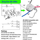 Ceiling Fan Pull Chain Switch 3 Speed 4 Wire Nickel For Harbor Breeze Hunter