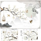 Large White Flower Wall Stickers  50 x74  Removable Diy Romantic Cherry Blossom