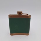 J  germeister Flask Green Brass Style Collectable 5oz