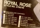 Tobin 2700 49 Stamped Cross Stitch Royal Rose Tablecloth Kit  58  Round - New