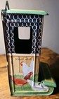 Vintage Jasco Metal Wall Matchbox Holder Rooster Chicken Farm Scene