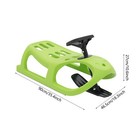 35in Snow Sled For Kids Plastic Toboggan With Rope And Steering Wheel Green Usa