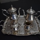 Wm Rogers 1001 Vintage  Antique Silver Plated Tea coffee Set