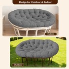 Double Person Papasan Chair Cushion Uv-resistant Outdoor Tufted Wicker Chair Pad