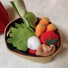 Ikea Pretend Kitchen Play Food Plush Felt Classroom Basket Vegetables Cheese 