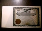 Vintage Blank Stock Certificate Eagle Mancave Print Your Own Free Ship  71 1 2