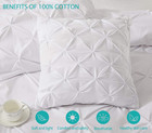 Euro Pinch Pleat Pillow Shams Set Of 2  26x26  White