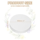24pcs 2  Rubber Carving Blocks  Soft Linoleum Art Carving Block Round  White