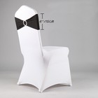 Spandex Stretch Wedding Party Chair Cover Band Sashes With Buckle Bow Slider