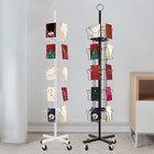 Greeting Card Rack Spins 20 Pocket Black white Retail Display Rotating Holder