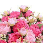 9 Heads Silk Peony Artificial Flowers Wedding Bouquet Home Party Outdoor Decor