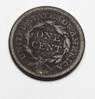 1849 Braided Hair Large Cent - Us 1c Copper Coin  Below Fine Condition
