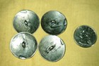 Vintage Native American Navajo Buttons Sterling Silver Set Of 4 - 27 Grams
