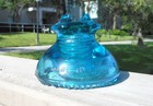 Nice Blue Aqua Cd 241 Hemingray 23 Glass Insulator  c 