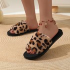 Women s Cotton Plush Slippers Warm Eva Non-slip Indoor House Shoes Flat