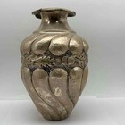 Greek Erg Cheiros Sterling Silver 925 Hammered Vase Oak Leaf Acorn 9 5 Inch