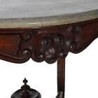 Antique Victorian Rococo Carved Walnut   Marble Top Parlor Table C1800