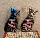 2 Piece  warning Beware Of Dog  Metallic Sign