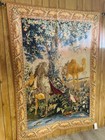 Vintage retro Woven Art  Belgium Tapestry Hanging  New With Matching Border