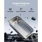 Uimoso 6    1 Pack Steam Table Pan Stainless Steel Hotel Food Prep Pan Full-size
