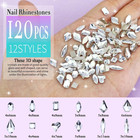 3200pcs Nail Art Rhinestones  Crystal Clear Flatback Rhinestones For Nails  Craf