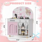 Kids Play Kitchen Set  Wooden Pretend Playset