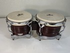 Matador Bongo Drum Set Latin Percussion Dark Wood Extra Head